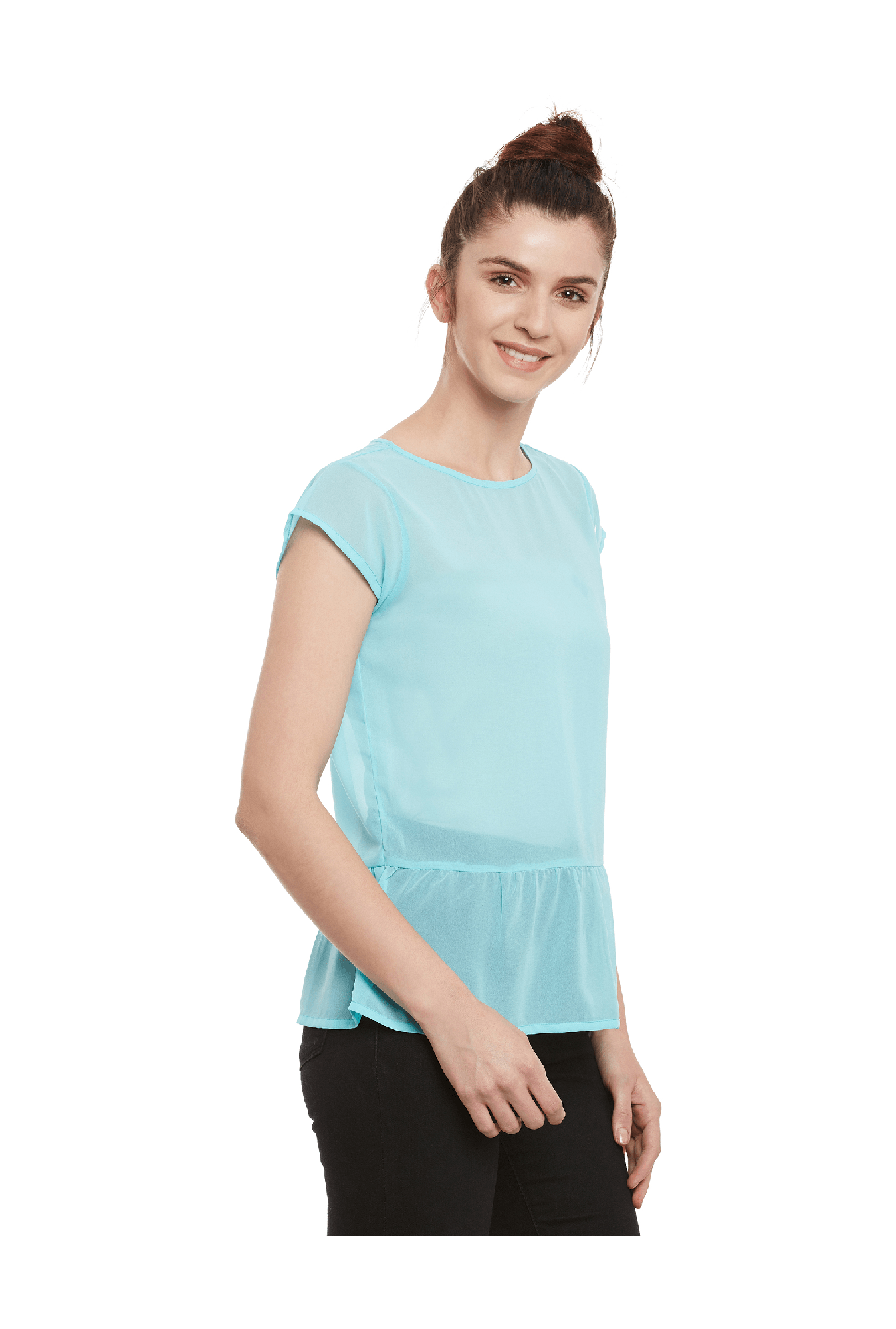 Miss Chase Mint Relaxed Fit Top