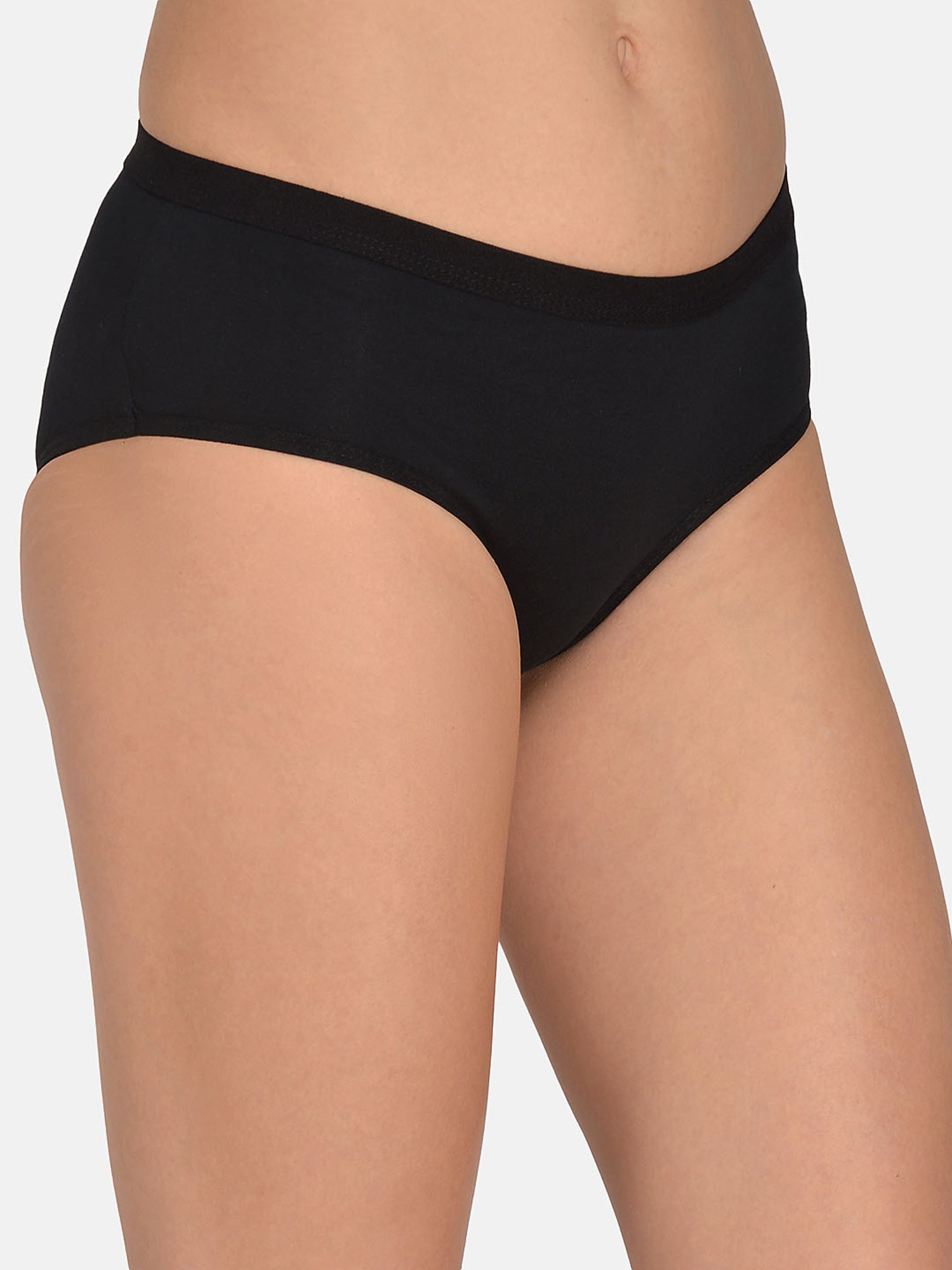 Mod & Shy Black Cotton Hipster Panty