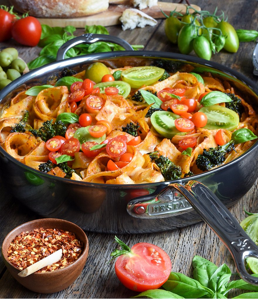 Hestan NanoBond Titanium Stainless Steel Saute Pan, 5 Quart