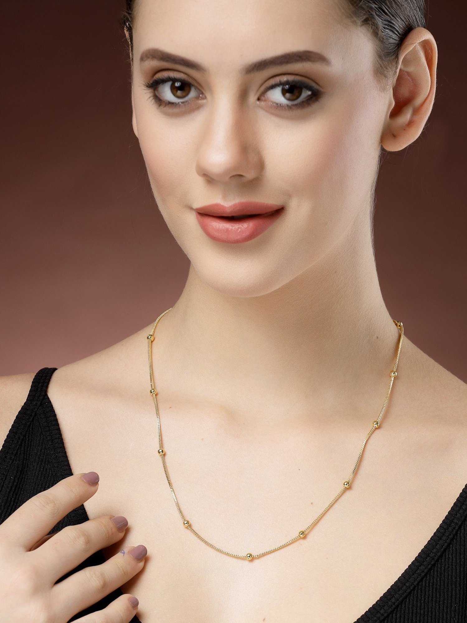 NVR Women's Gold-Plated Minimal Chain
