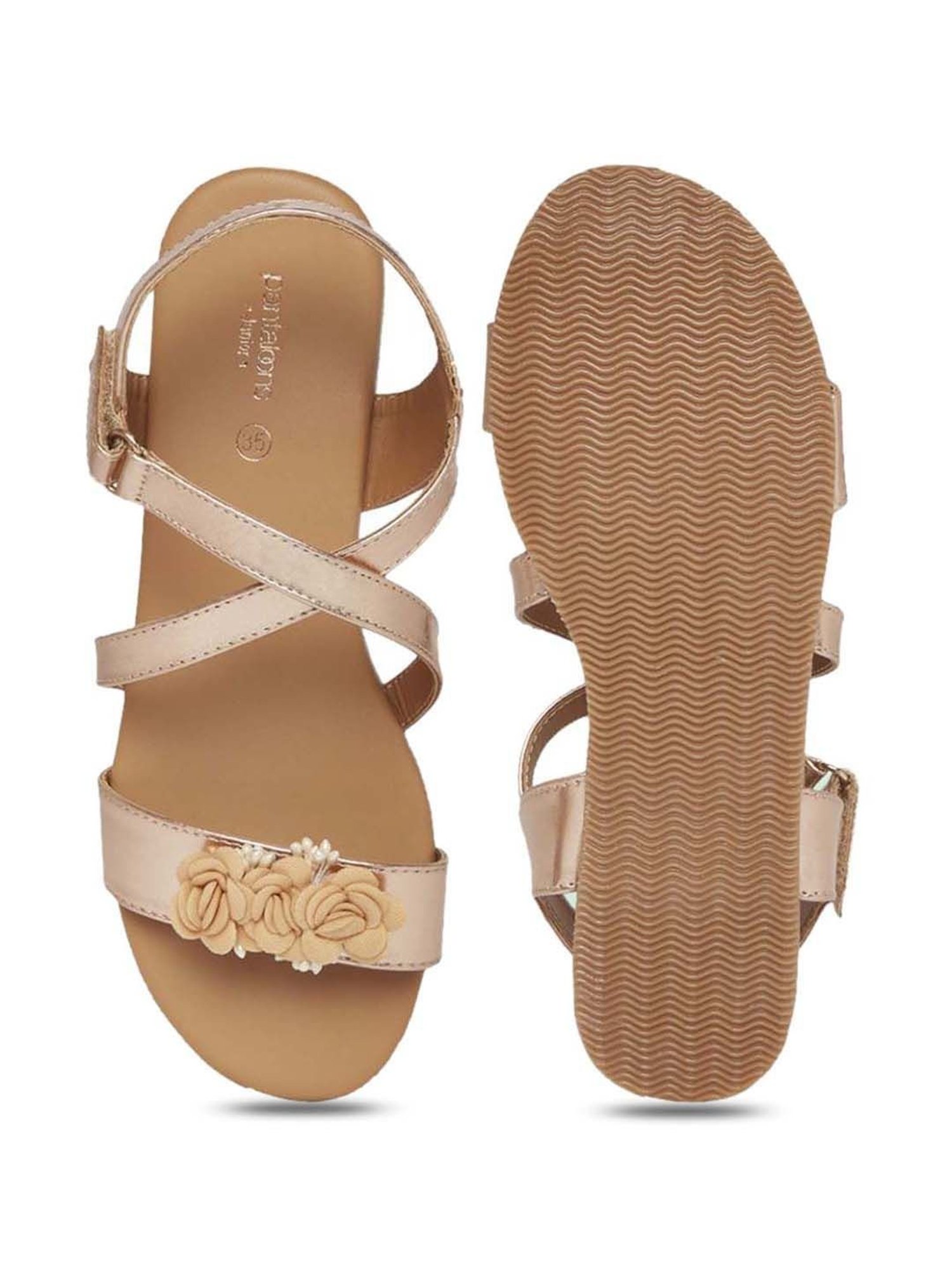 Shoetopia Kids Black Toe Ring Sandals