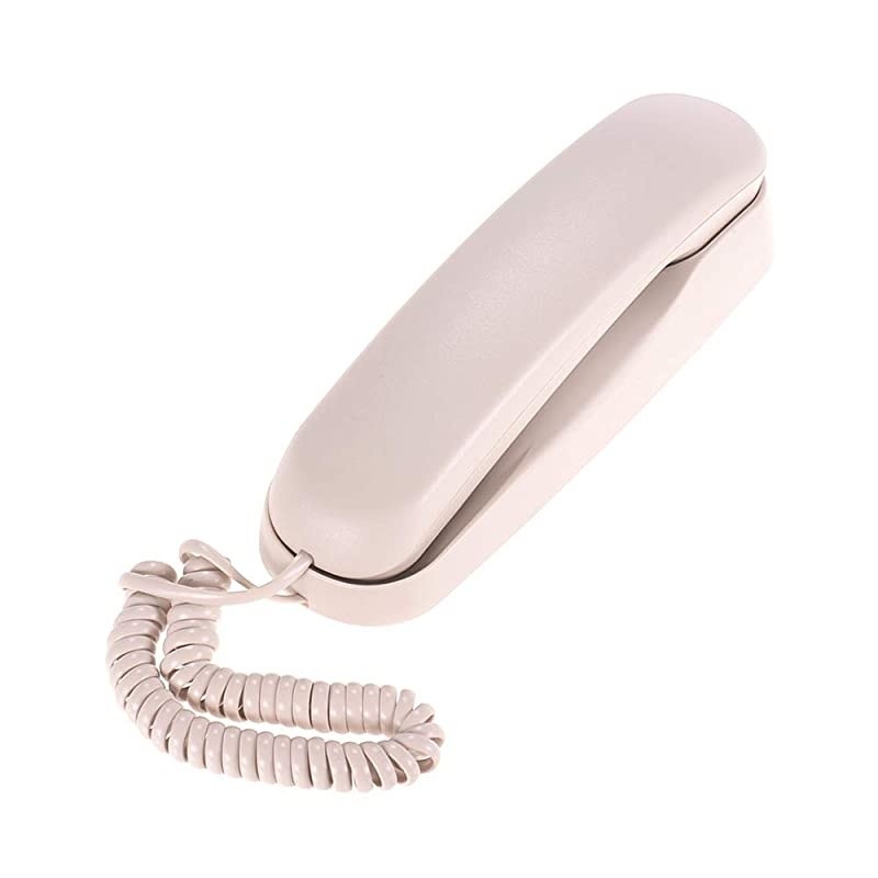Mini Desktop Corded Landline Phone Fixed Telephone Wall Mountable Supports Mute/Pause/Hold/Reset/Flash/Redial Functions for Home Hotel Office Bank Call Center
