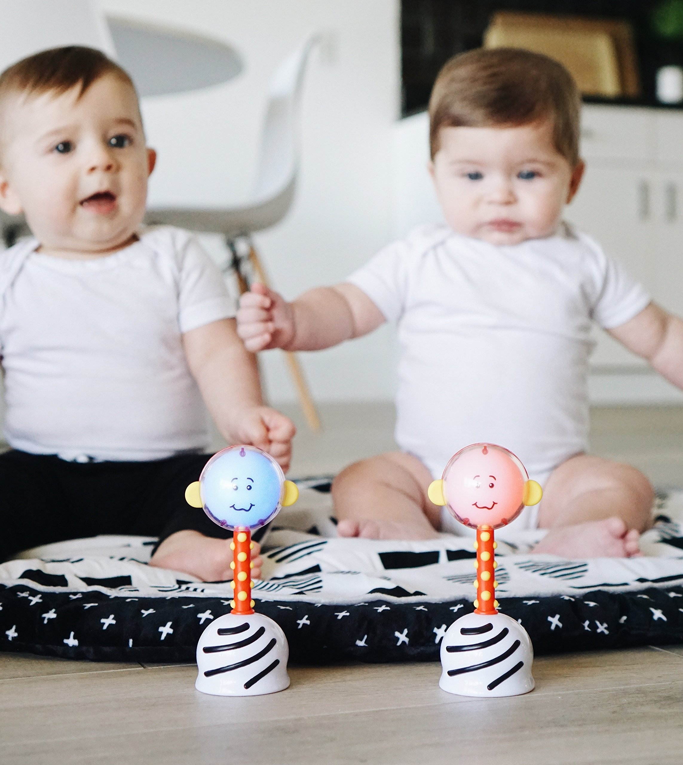 SmartNoggin NogginStik Developmental Light-Up Rattle - Encourage Developmental Milestones from Infant - 12 months