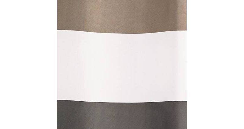 Cabana Shower Curtain White/Brown - Moda at Home