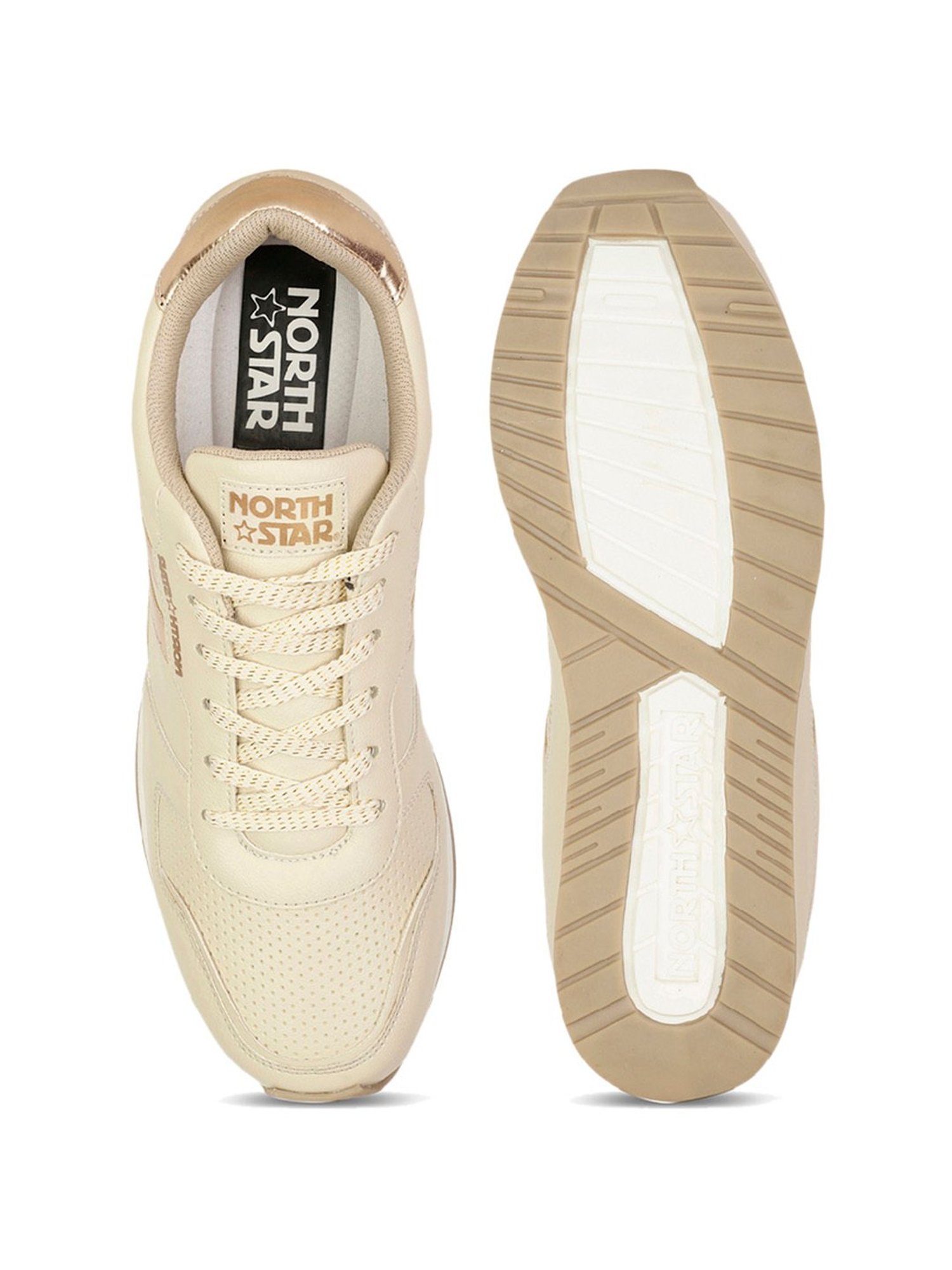 North Star by Bata Women's Beige Sneakers