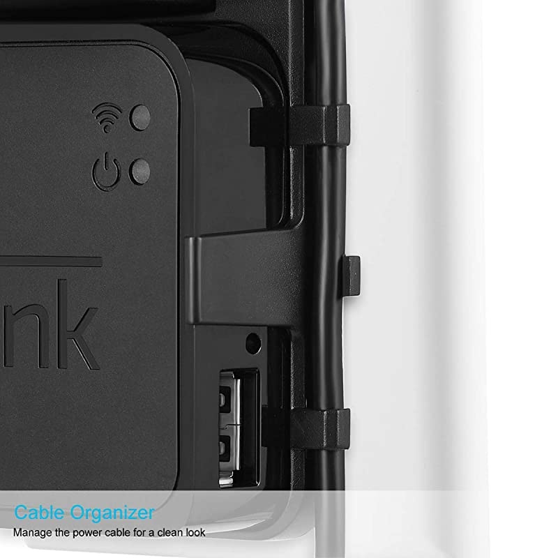 Wall Mount for Blink Sync Module 2- Mount Bracket Holder for Blink XT/ XT2 and Blink Outdoor Home Security Camera with Easy Mount Short Cable - Black