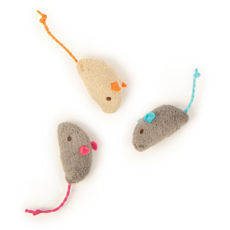SmartyKat Skitter Critters Catnip Mice Cat Toy - 3pk