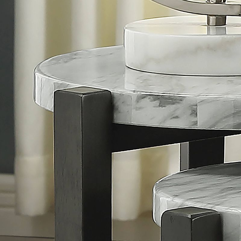 Crega Nesting Side Table Brushed Brown Gray - miBasics