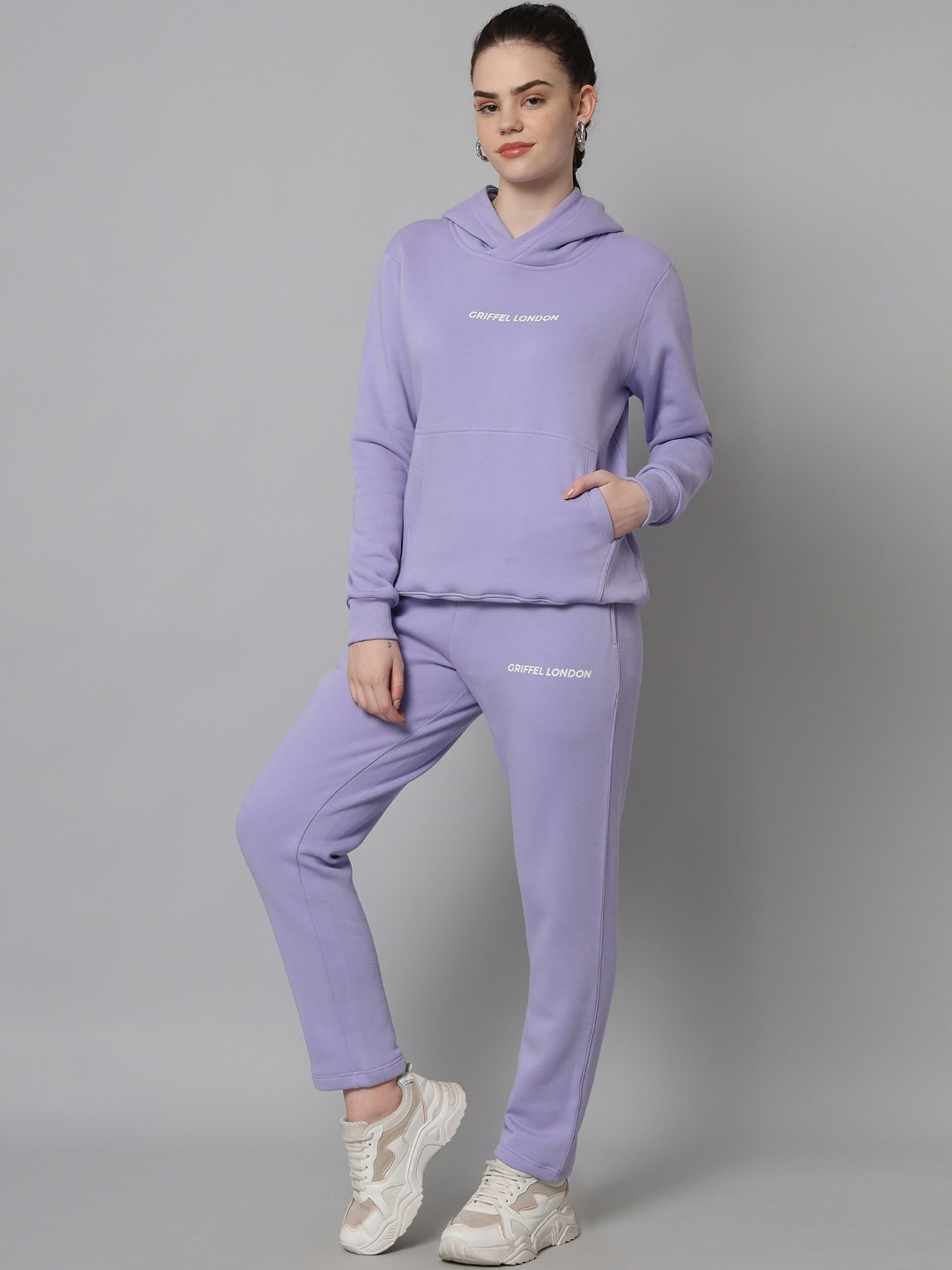GRIFFEL Purple Regular Fit Track Suit