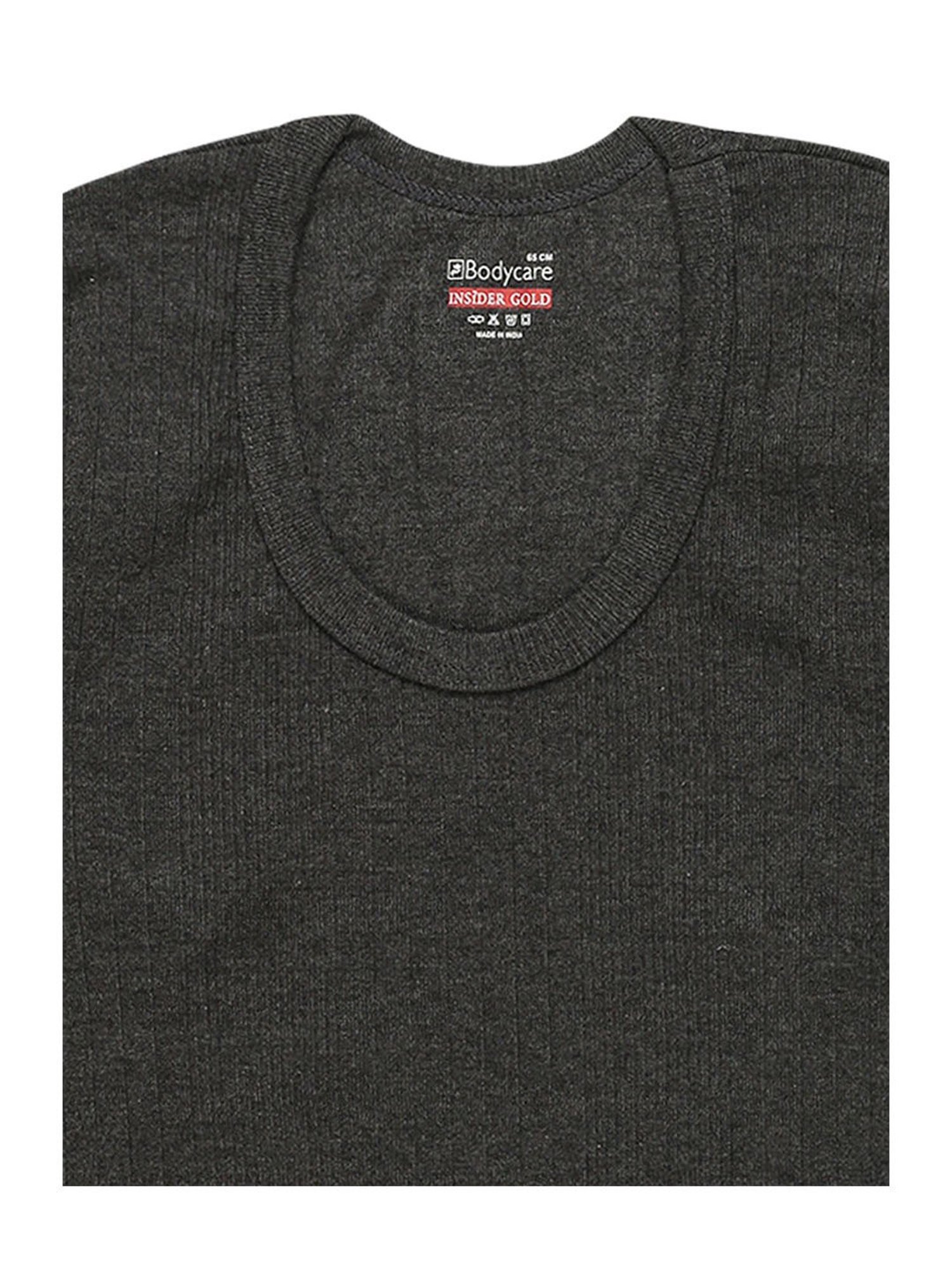 Bodycare Kids Grey Solid Full Sleeves Thermal Top