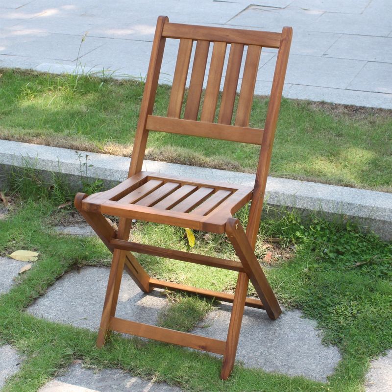 3pc Wood Patio Bistro Set - Brown - Merry Products