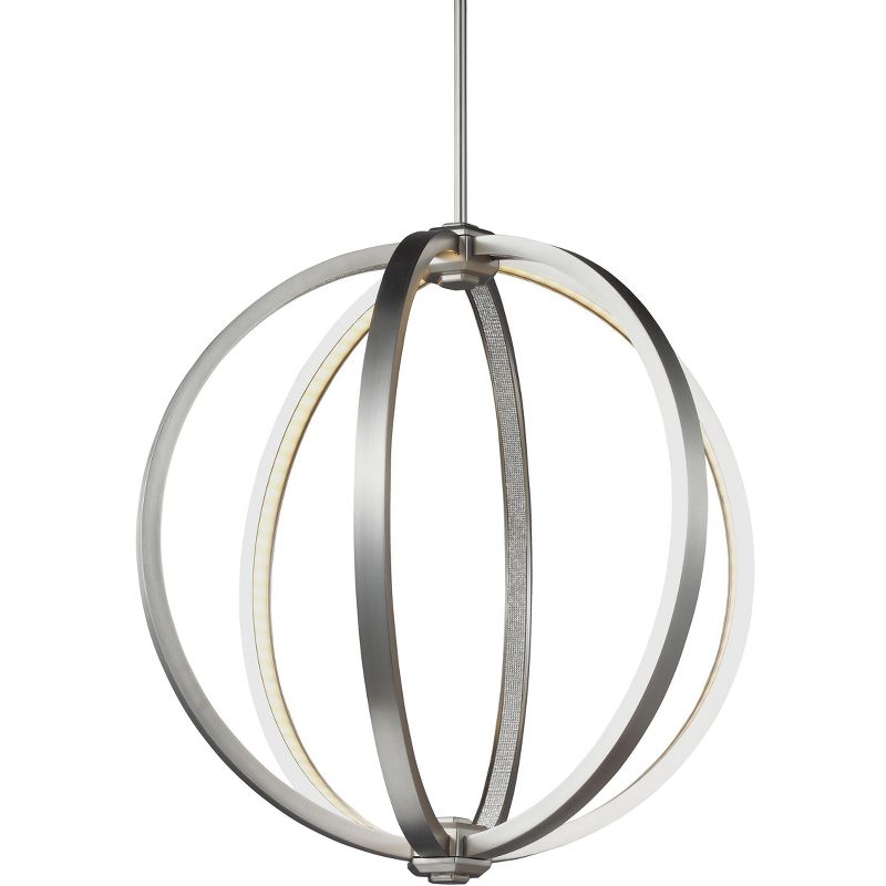 Feiss Khloe 20" 3-Light Satin Nickel Medium LED Globe Pendant P1392SN