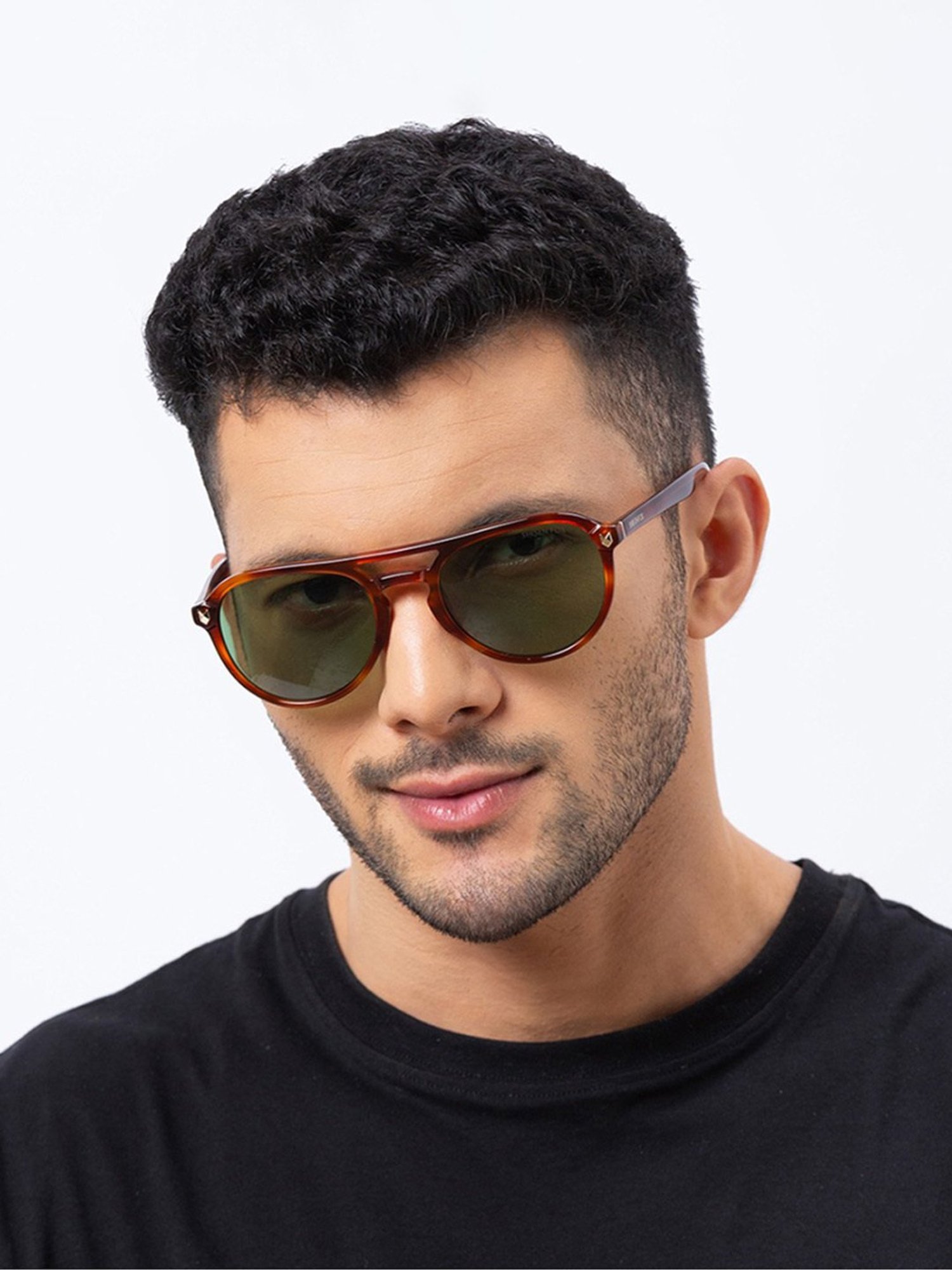 Shisen Fox Kaizen Havana Aviator Unisex UV Protection Sunglasses -55 mm