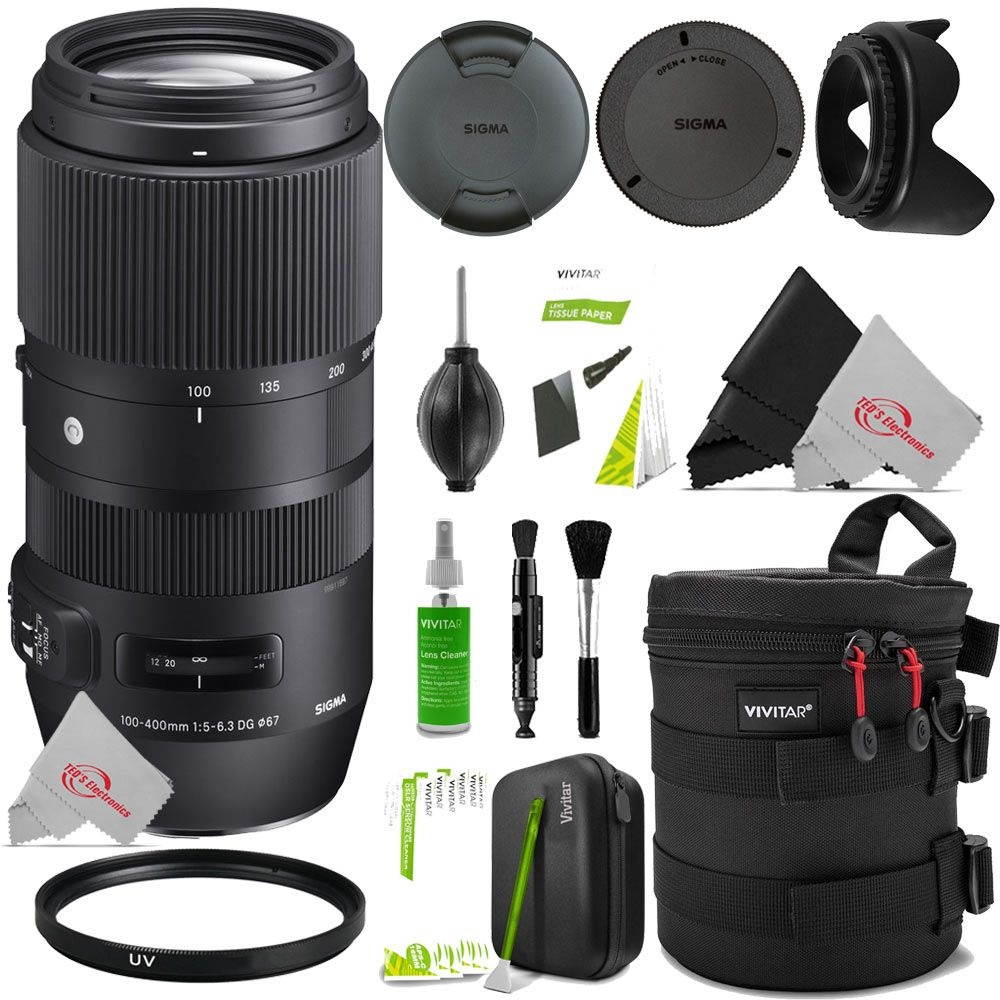 Sigma 100-400mm f/5-6.3 DG OS HSM Contemporary Lens for Canon EF Accessory Kit