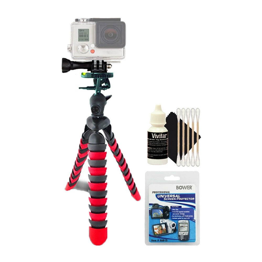Flexible Tripod with Screen Protector Kit and Cleaning Kit