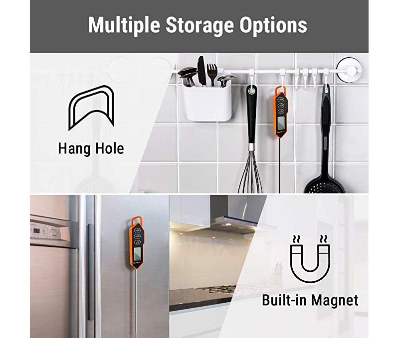 ThermoPro TP01H Digital Instant Read Meat Thermometer with Backlit