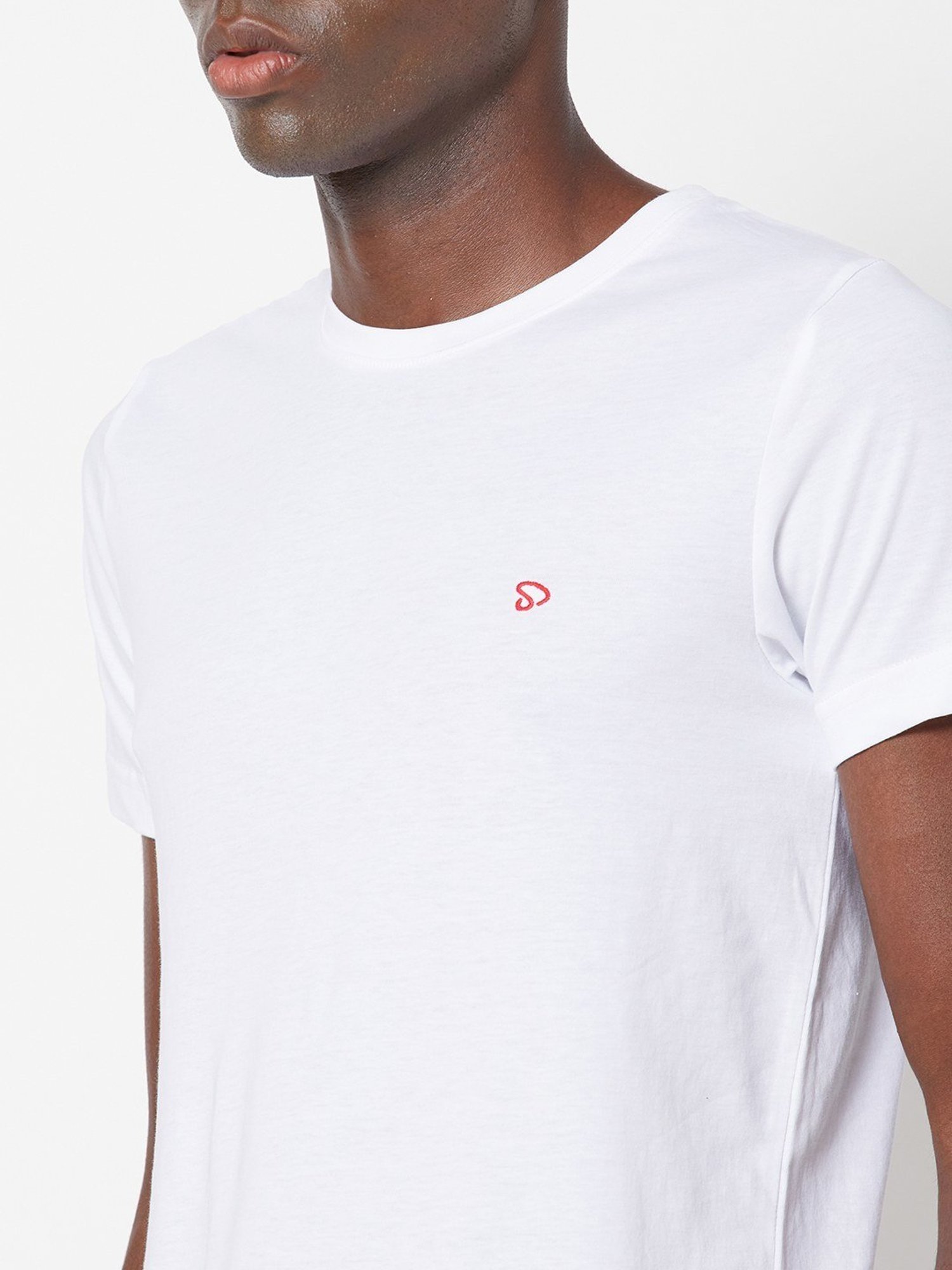Sporto White Regular Fit T-Shirt