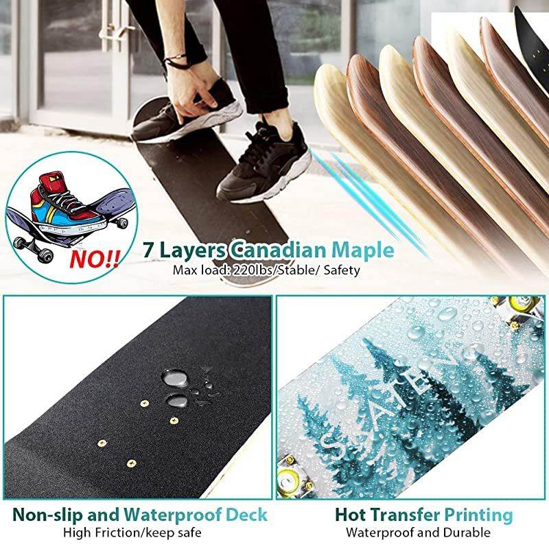 Sport Outdoor Electric Skateboard Longboard Dancing Board Double Rocker Board Waterproof Diamond Griptape Sheet Sticker Deck Sandpaper (Cloud Crance)