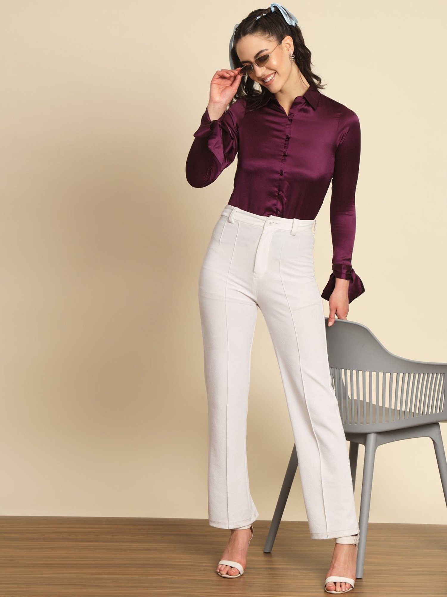 Trend Arrest Purple Regular Fit Shirt