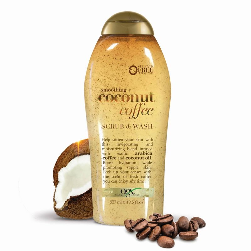 OGX Coconut Coffee Scrub Body Wash - 19.5 fl oz