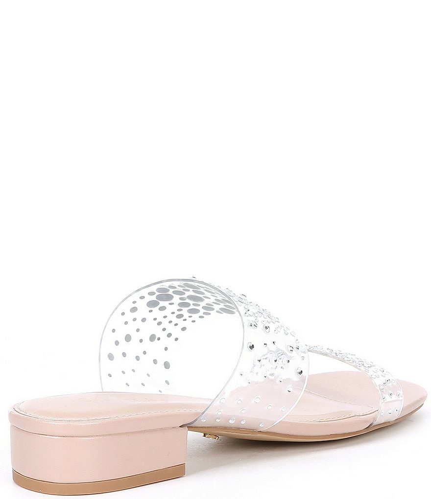 Carvela Glorious Clear Gemstone Embellished Dress Sandals