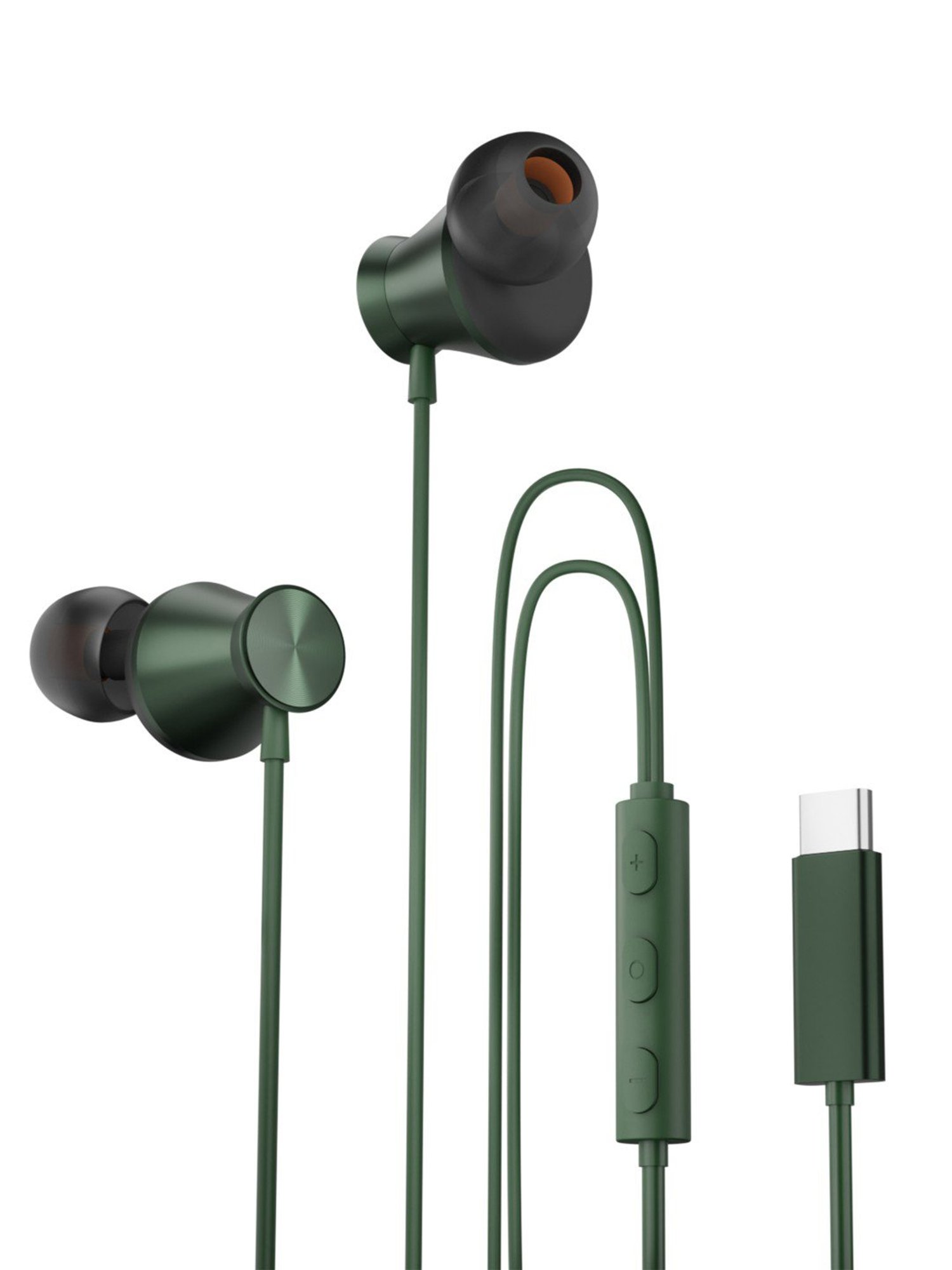 Hammer Nova in Ear C Type Wired Earphones with Mic, In-line Control, Powerful Bass (Green)