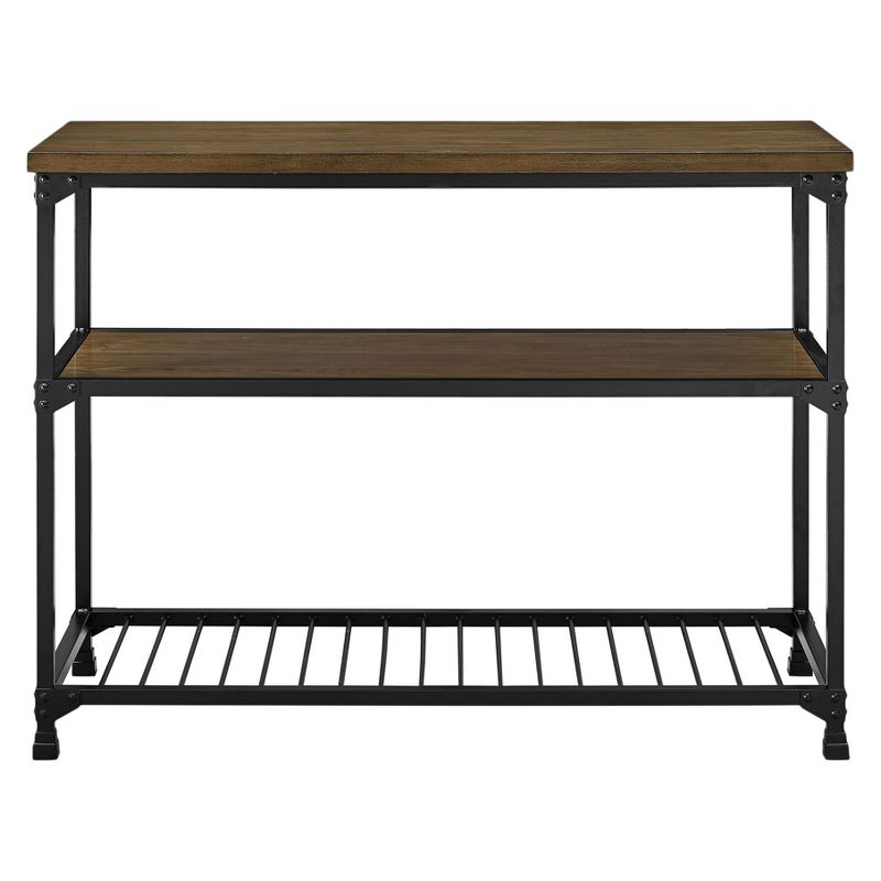 Glenda Multifunction Island Rustic Antique Oak/Black - Dorel Living