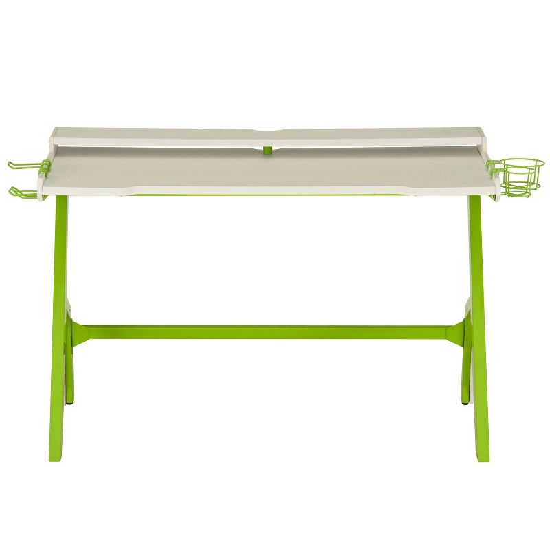 Ergonomic Computer Gaming Desk Green - Techni Sport