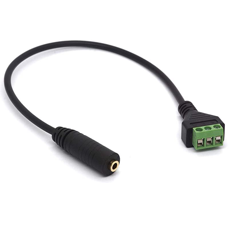 Headphone Terminal to 35mm Audio Cable Female Head Converter Connector Extension