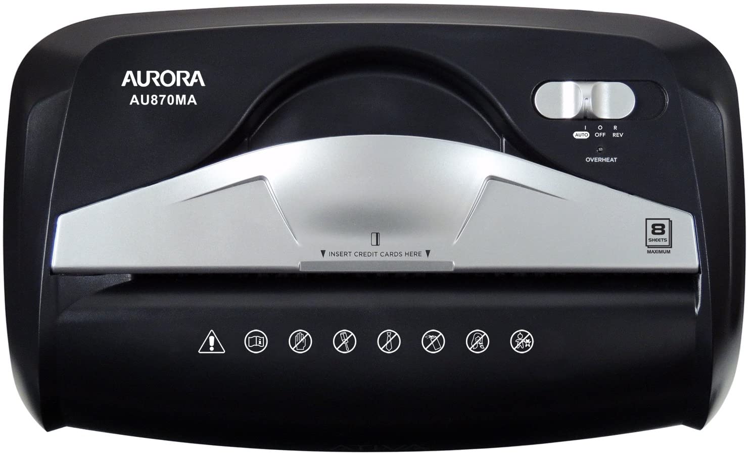Aurora AU870MA High-Security 8-Sheet Micro-Cut Paper, Credit Card Shredder