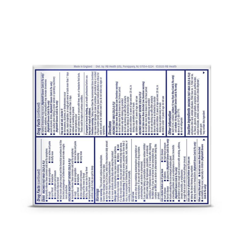 Mucinex Fast-Max Adult Liquid Cold & Flu Pack - Day & Night - 12 fl oz