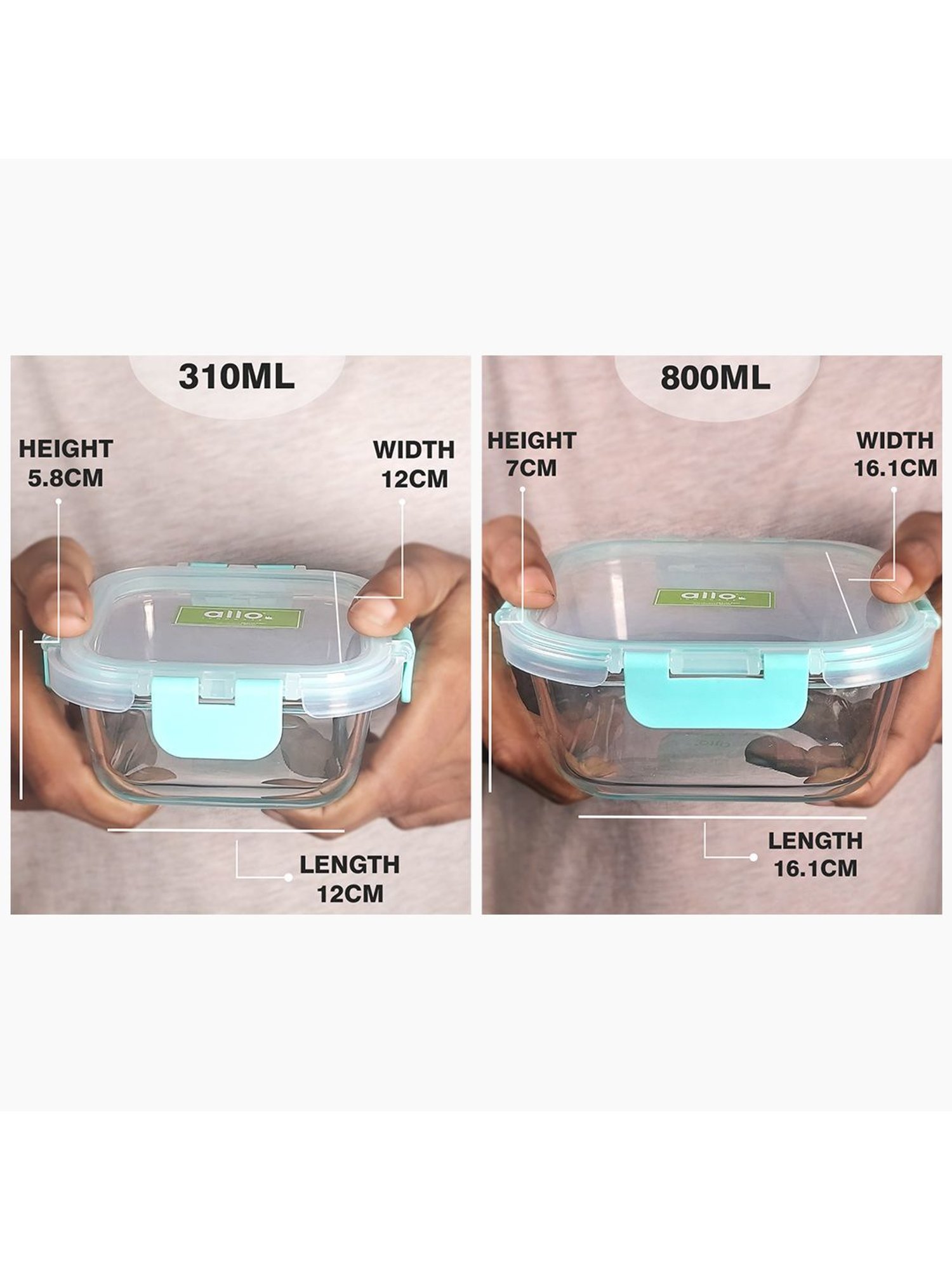 Borosilicate Glass Containers with Lids Microwave Safe Container for Glass Food Storage Containers