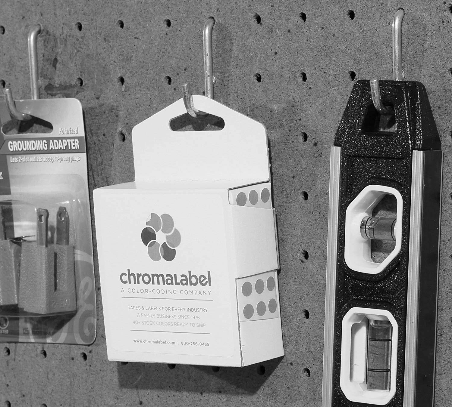 ChromaLabel Fluorescent Color-Code Dot Label Kit | 6 Assorted Colors | 1000/Dispenser Box (1/4 inch)