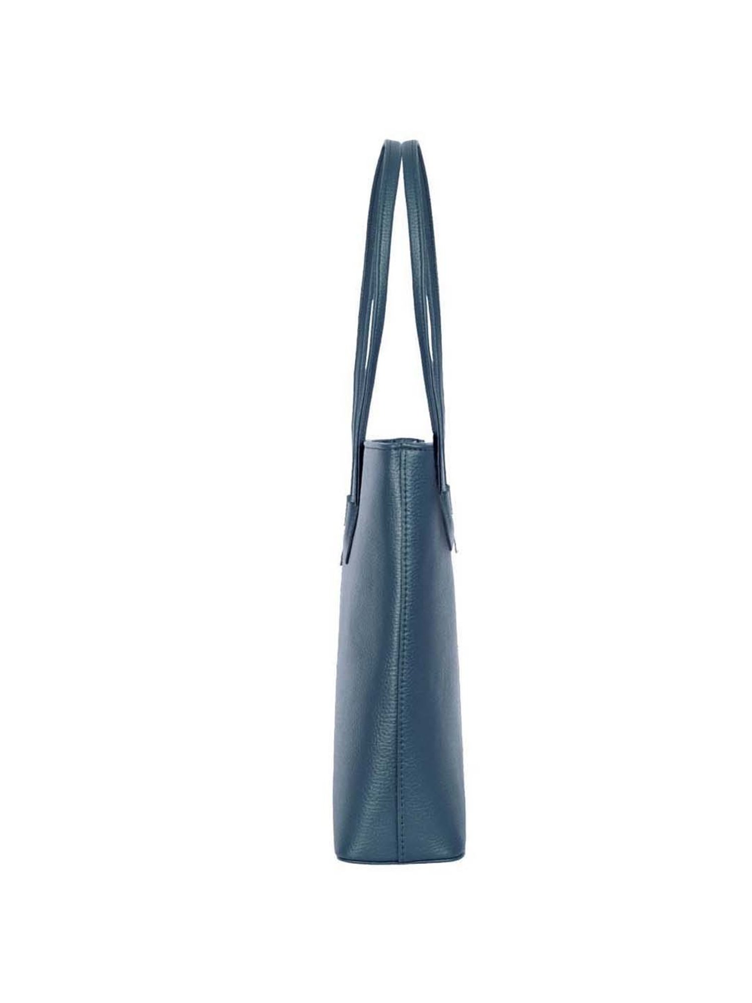 Lino Perros Teal Solid Large Tote Handbag