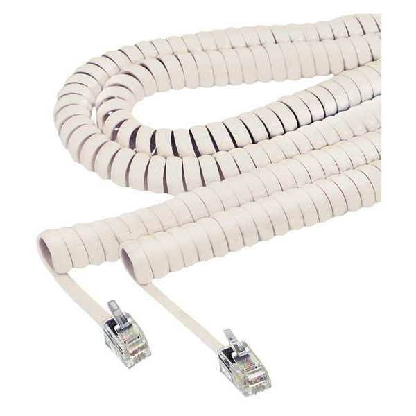 Softalk Coiled Phone Cord Plug/Plug 25 ft. Ivory 42265