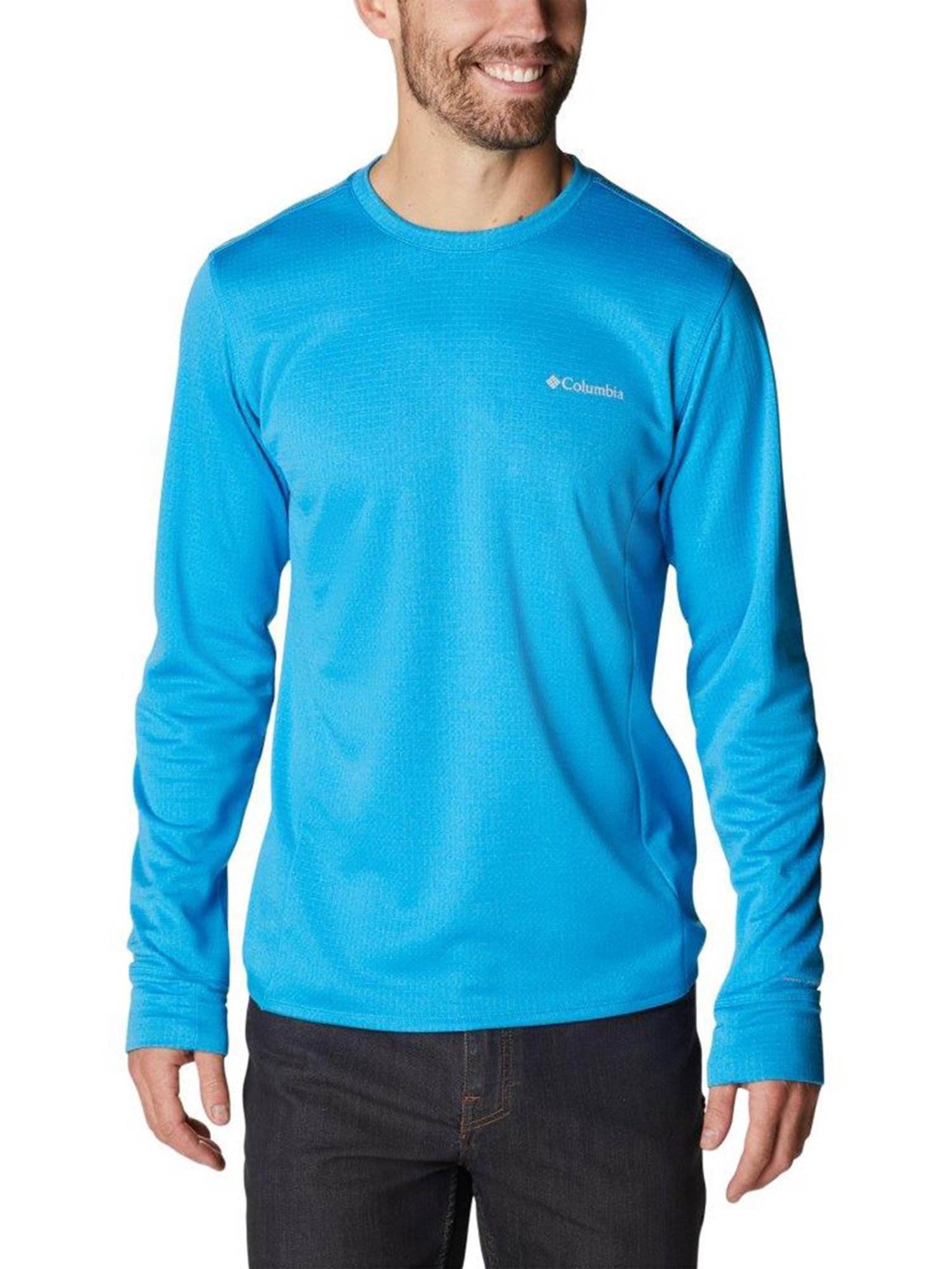 Columbia Men Blue Park View Crew T-Shirt