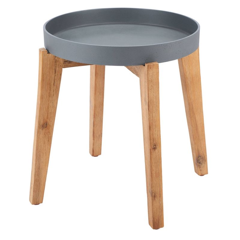 Wood Fiber Clay Patio Accent Table - Olivia & May