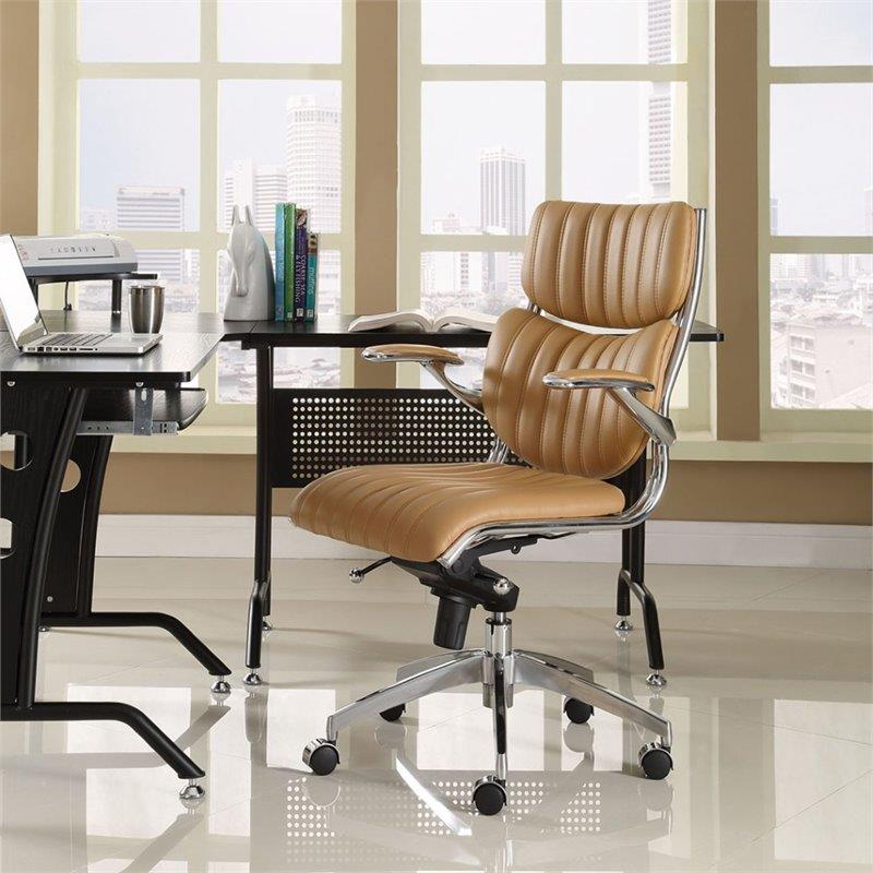 LexMod LexMod Jaunt Highback Office Chair, Tan EEI-1028-TAN