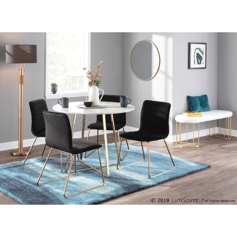 Trophy Industrial Floor Lamp with Linen Shade Black (Includes LED Light Bulb) - LumiSource