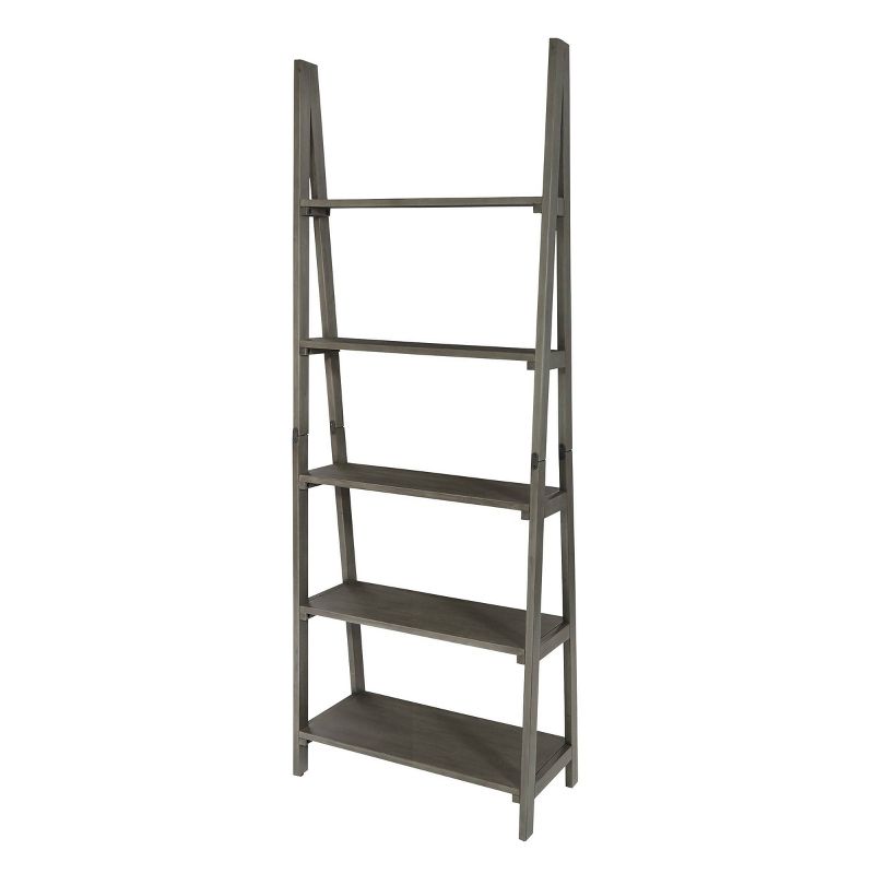 72.25" Hillsboro Ladder Bookcase Gray Wash - OSP Home Furnishings