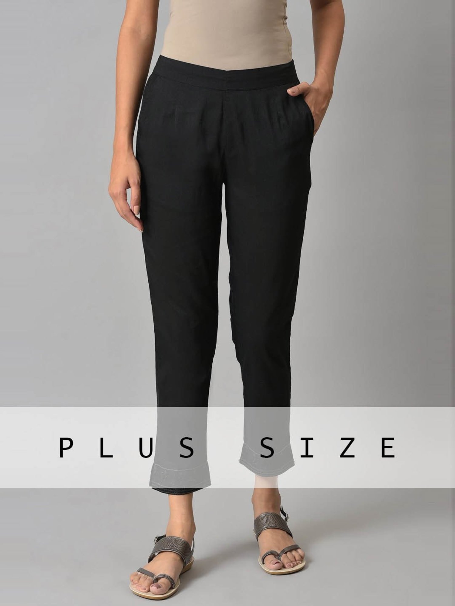 Elleven from Aurelia Black Regular Fit Pants