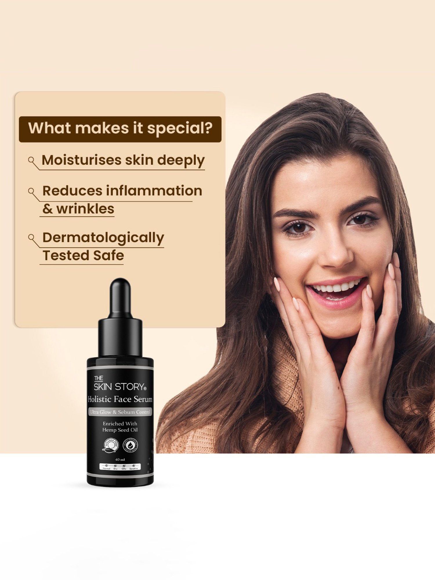 The Skin Story Hemp Seed Oil Holistic Face Serum - 40 ml