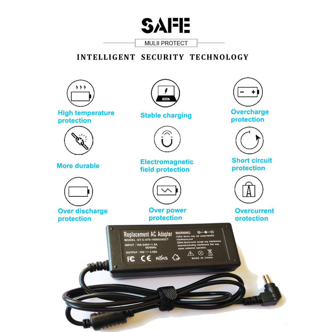 Antoble AC Adapter Charger Cable Cord for Gateway MS2370, NE51B18u, VG70 Laptops Power Supply