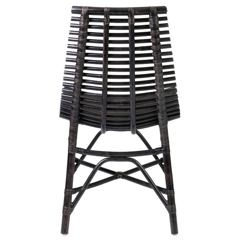 Chandler Rattan Square Dining Chair Antique Black - East at Main