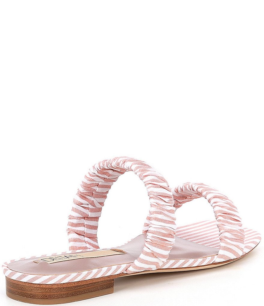Deltan Cora Stripe Print Two Band Sandals