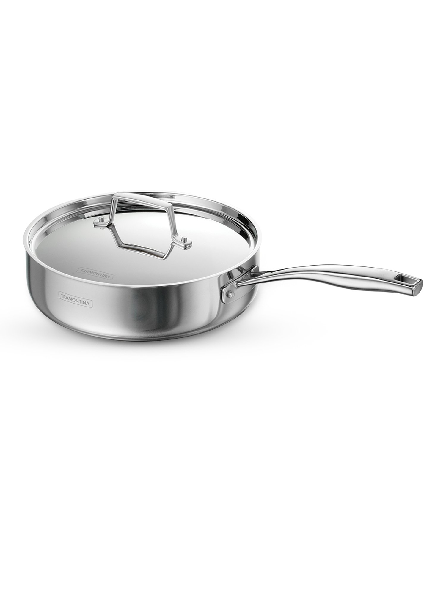 Tramontina Aeion Triply 24cm/2.8L Saute Pan with SS 304 Lid Stay Cool Handle NSF Certified