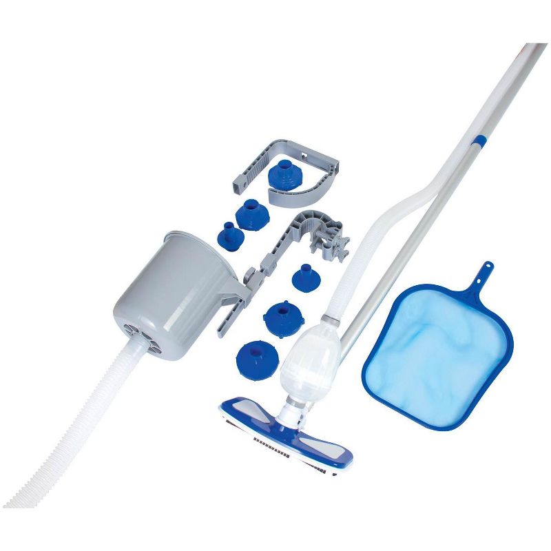 Intex 28206EH 10 Feet x 30 Inch Metal Frame Outdoor Backyard Above Ground Circular Beachside Swimming Pool with Pool Care 3 Inch Chlorine Tabs, 50 lbs