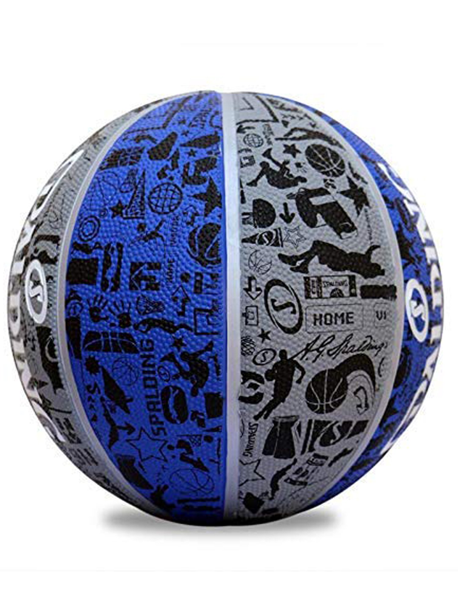 Spalding GRAFFITE NBA Basketball (Size 7) (Blue & Grey)