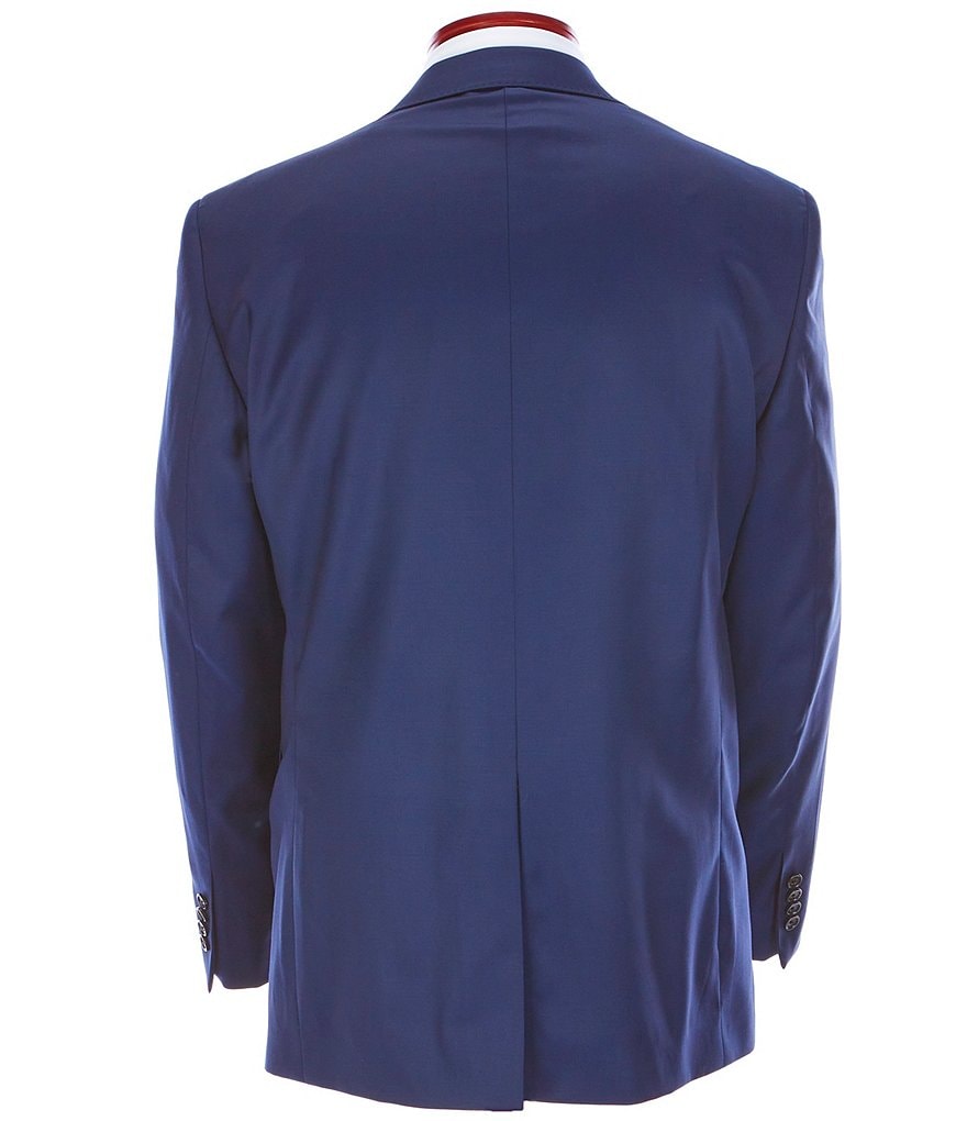 Cremieux Modern Fit Solid Blue Pleated Wool Suit