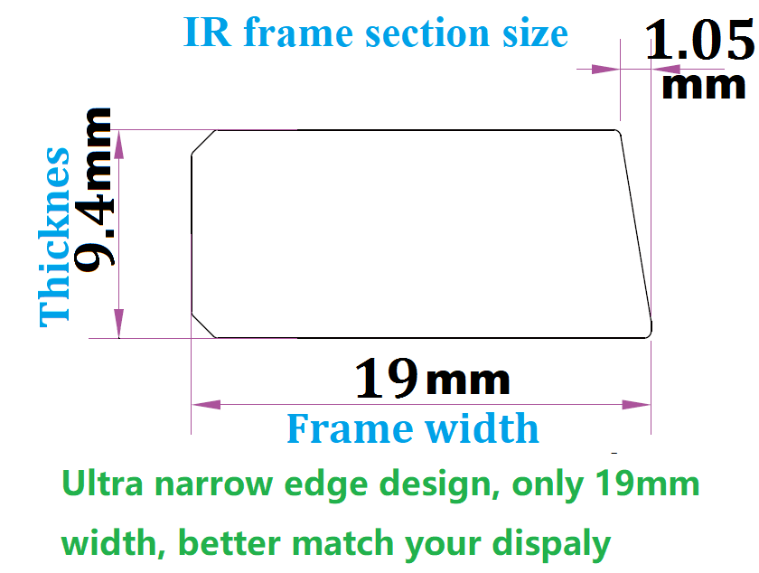 60 Inch 6 Points Interactive Infrared IR Touch Screen Overlay Frame Free Driver, Design for Touch TV, Touch Monitor, Interactive White Board, Touch Kiosks and Digital Signage&hellip;